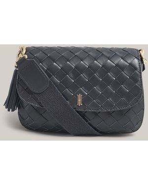 Hobbs Berwick Woven Leather Crosbody Bag - Grey