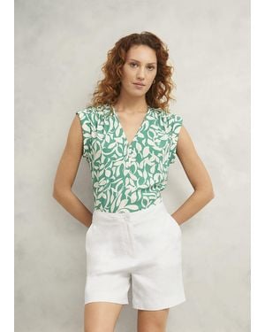 Hobbs Chelsea Linen Shorts - White