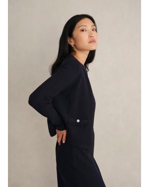 Hobbs Petra Knitted Jacket - Blue