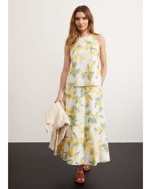 Hobbs Foxcote Floral Skirt - Natural
