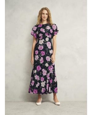 Hobbs Lalena Sequin Floral Dress - White