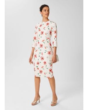 Hobbs Aleena Floral Shift Dress - White