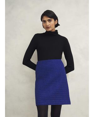 Hobbs Khloe Skirt With Wool - Blue
