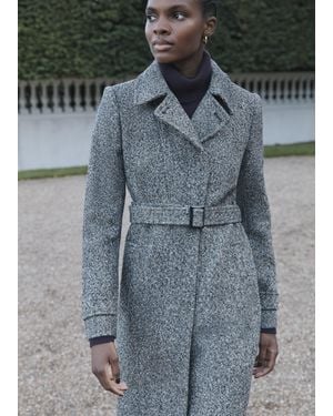 Hobbs Wendy Wool Blend Coat - Blue