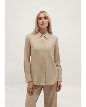 Hobbs Hadley Pinstripe Shirt - Natural