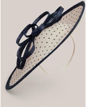 Hobbs Arwen Polka Dot Fascinator - White
