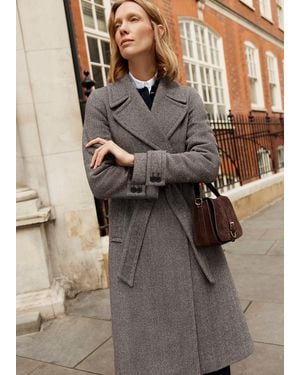 Hobbs Prisha Wool Blend Coat - Natural