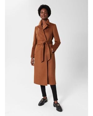 Hobbs Petite Livia Wool Coat - Brown