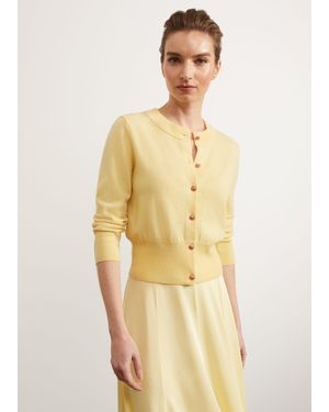 Hobbs Tresco Wool Cashmere Cardigan - Yellow