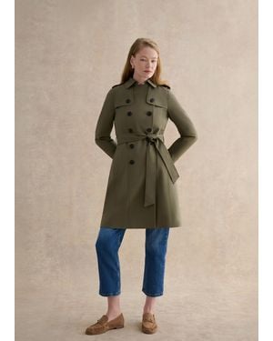 Hobbs Petite Skylar Shower Resistant Trench Coat - Natural