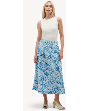 Hobbs Antonella Cotton Skirt - Blue