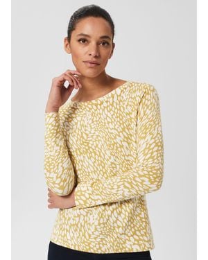 Hobbs Pamela Cotton Printed Jumper - Natural
