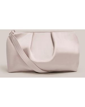 Hobbs Clifton Satin Clutch - Natural