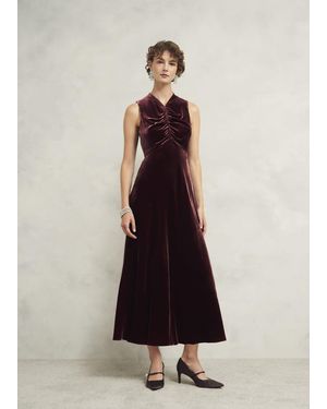 Hobbs Isleworth Velvet Dress With Silk - White
