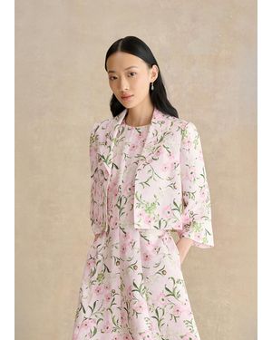 Hobbs Lana Floral Jacquard Jacket - Natural