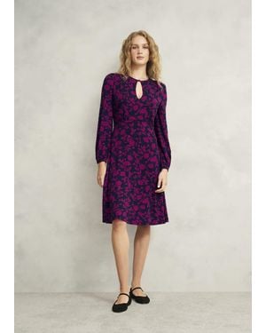 Hobbs Grace Jersey Dress - Purple