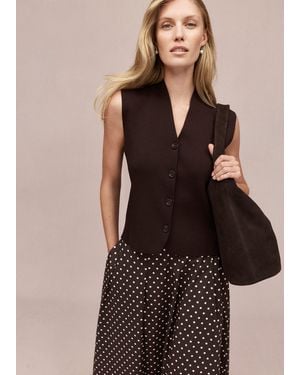 Hobbs Fran Ribbed Knitted Vest - Multicolour
