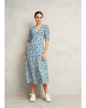 Hobbs Petite Bonnie Midi Tea Dress - Blue