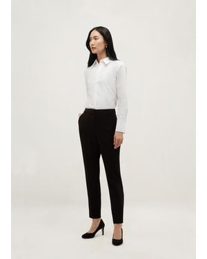 Hobbs Lea Pique Slim Trousers - White
