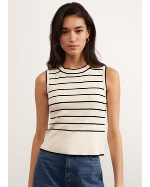 Hobbs Belmont Striped Top - Natural