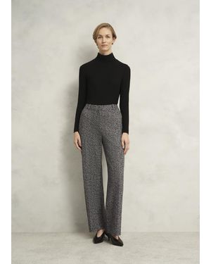 Hobbs Petite Marlyn Wool Jersey Wide Trousers - Multicolour