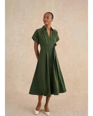 Hobbs Woodall Shirt Dress - Green