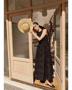 Hobbs Attingham Broderie Midi Dress - Natural