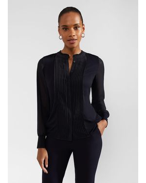 Hobbs Carina Pleated Top - Blue