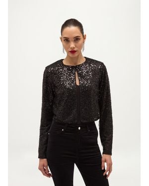 Hobbs Anika Sequin Jacket - Black