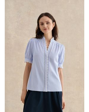 Hobbs Naima Blouse - Blue