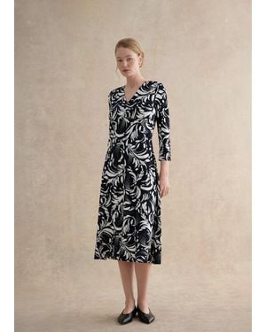 Hobbs Deborah Jersey Dress - Natural
