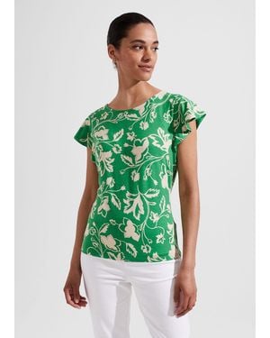 Hobbs Nessie Printed Top - Green