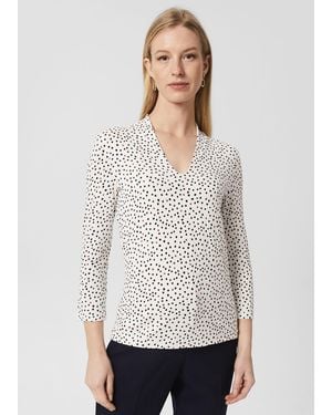 Hobbs 'Aimee Printed Top - White