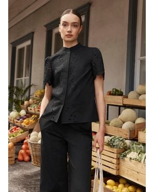 Hobbs Keston Cotton Broderie Shirt - Multicolour