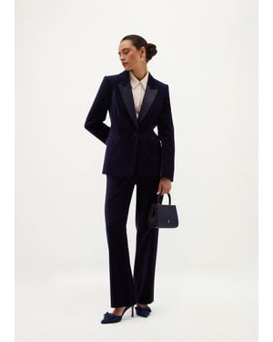 Hobbs Heather Velvet Jacket - Blue