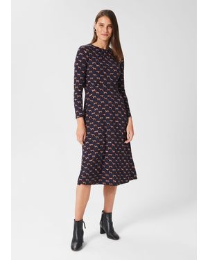 Hobbs Sian Jersey Dress - Blue