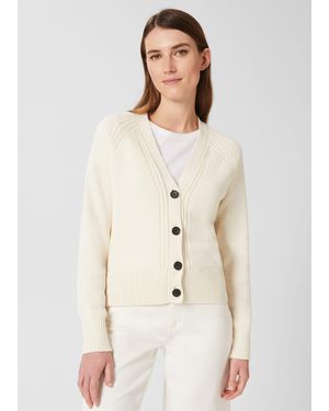 Hobbs Chloe Cotton Cardigan - Natural