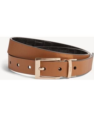 Hobbs Pauline Leather Reversible Belt - White