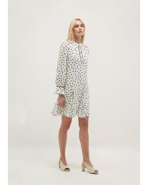 Hobbs Ruth Spot Dress - Natural