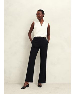 Hobbs Maya Straight Trousers - Natural