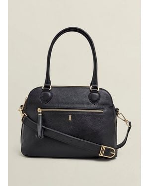 Hobbs Carlton Large Leather Crossbody Bag - Black