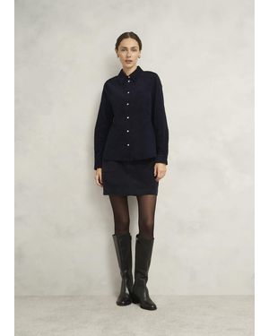 Hobbs Adina Corduroy Shirt - Blue