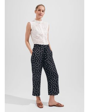 Hobbs Astrid Crop Trousers - Blue