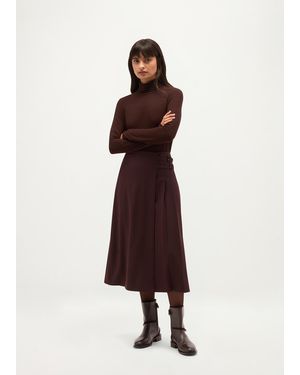 Hobbs Sutton Pleated Skirt - Brown