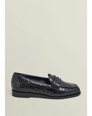 Hobbs Lillian Leather Loafers - Black