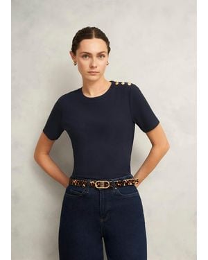 Hobbs Tamsin T-Shirt - Blue