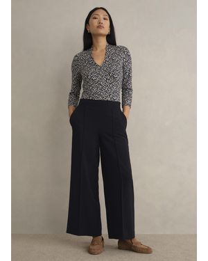 Hobbs Eva Crop Trousers - Blue