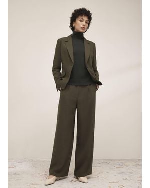 Hobbs Neava Wide Trousers - Natural