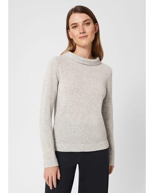 Hobbs Audrey Wool Cashmere Jumper - White