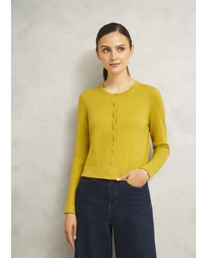 Hobbs Michelle Cotton Cardigan - Yellow